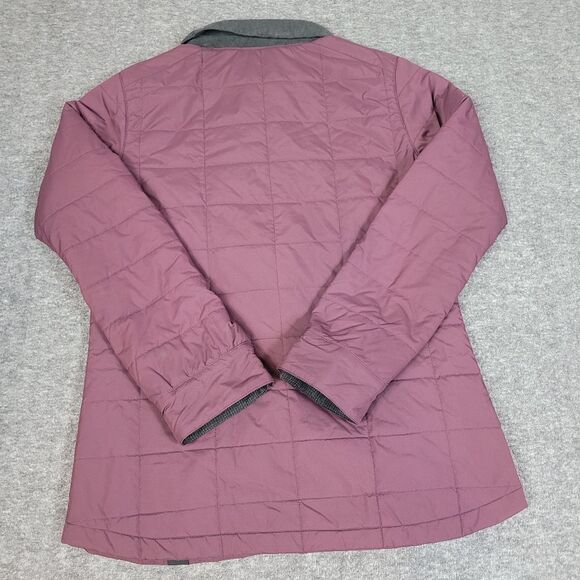 Cappel Men’s Size M Quilted Jacket Red With Gray Collar Pocket Logo On Chest G - Picture 2 of 13